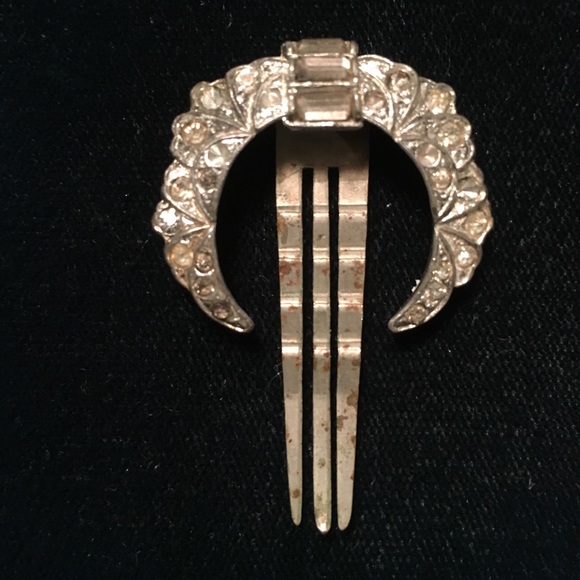 Accessories - Antique 1910 diamond rhinestone hair clip